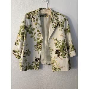 Alfred Dunner coat size 18 P adorable cream, and green